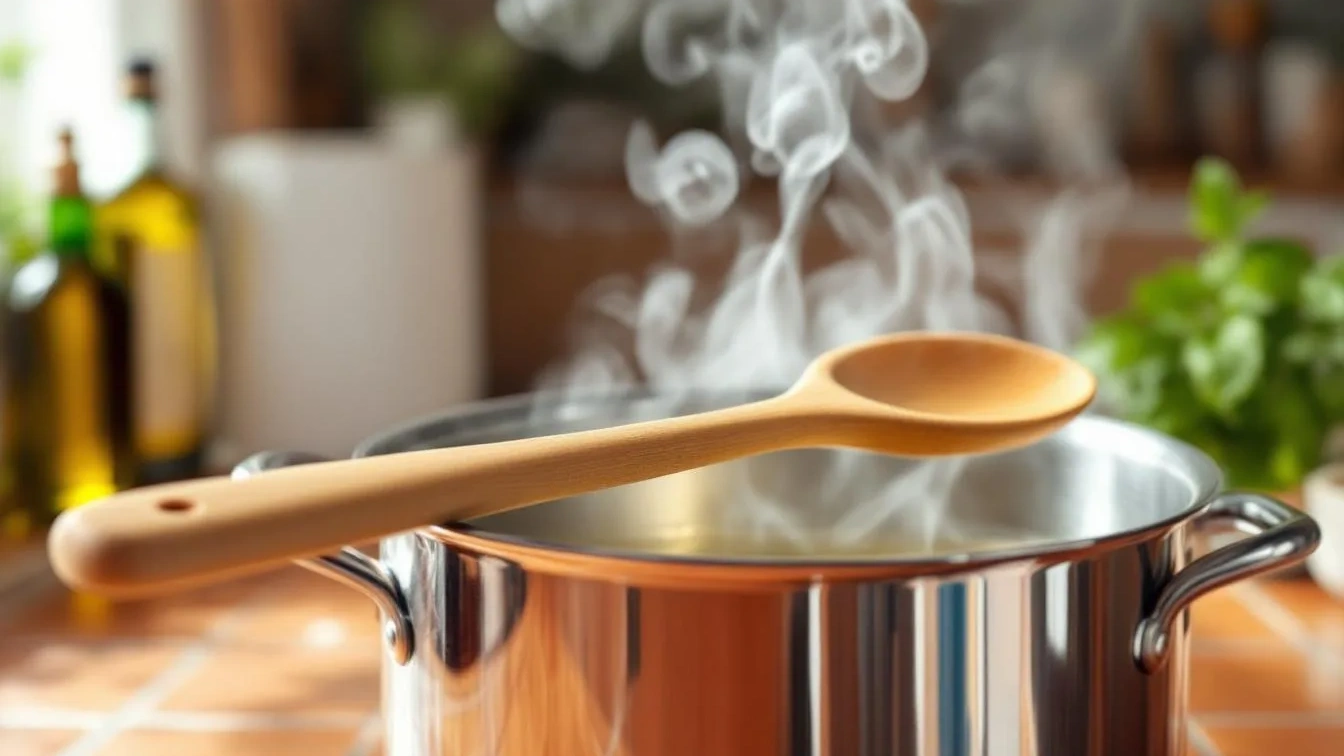 Ho appoggiato un cucchiaio di legno sulla pentola, ecco come risparmiare davvero