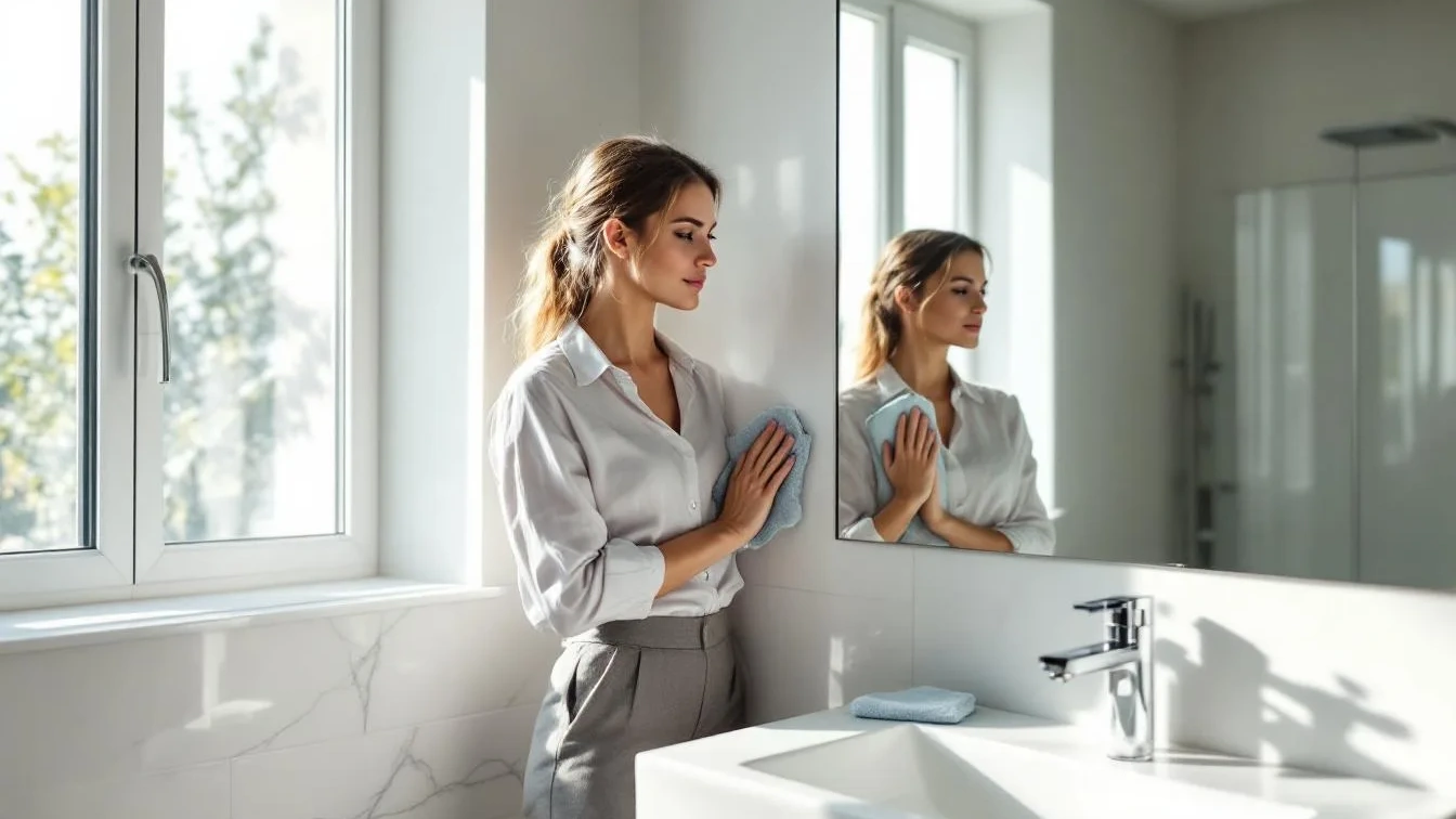 Perché non sopporti gli aloni sullo specchio? Prova la tecnica degli esperti